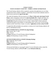 NOTICE OF RIGHT TO RETURN – TERRELL HOMES SENIOR PHASE