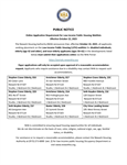 PUBLIC NOTICE Online Application Requirement for Low-Income Public Housing Waitlists Effective October 22, 2025